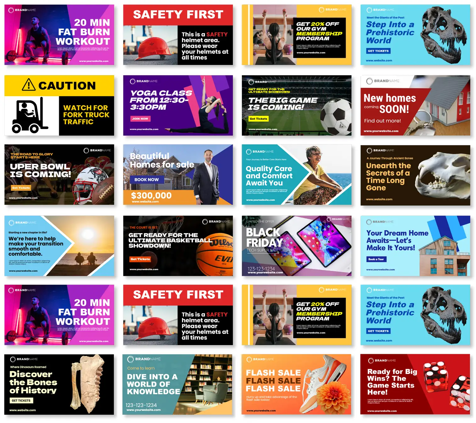 digital signage templates