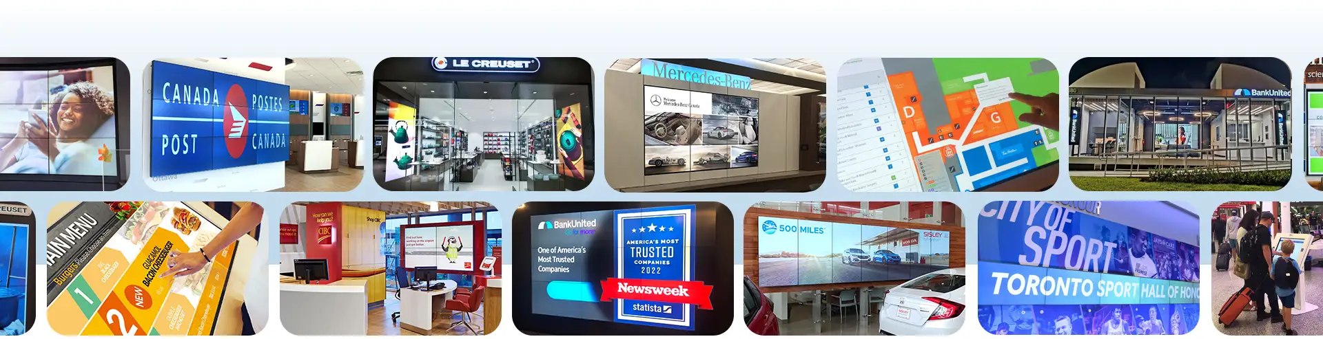 Ejemplos de clientes de señalización digital de MediaTile