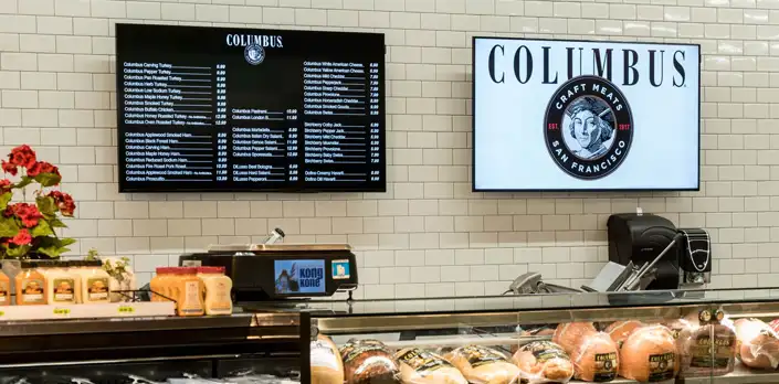 Tableaux de menus numériques pour épiceries