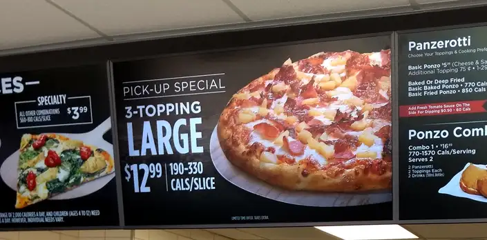 Tableaux de menus numériques pour restaurants à service rapide