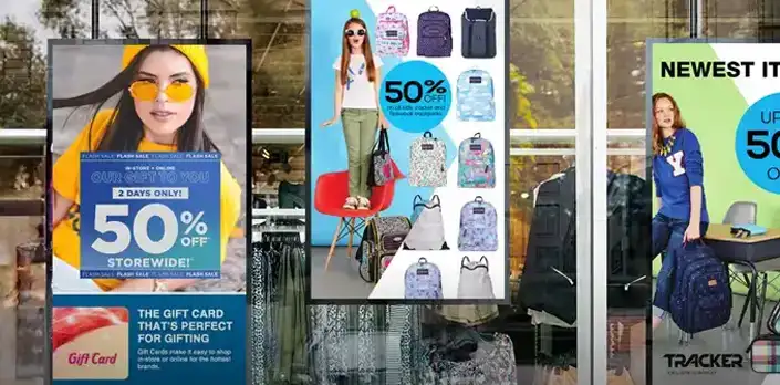 affichage numérique de vente au détail