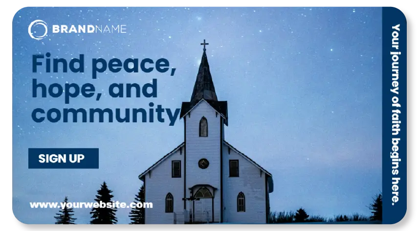 Religious institutions digital signage template 1