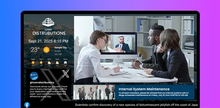 Start corporate digital signage with clear objectives
